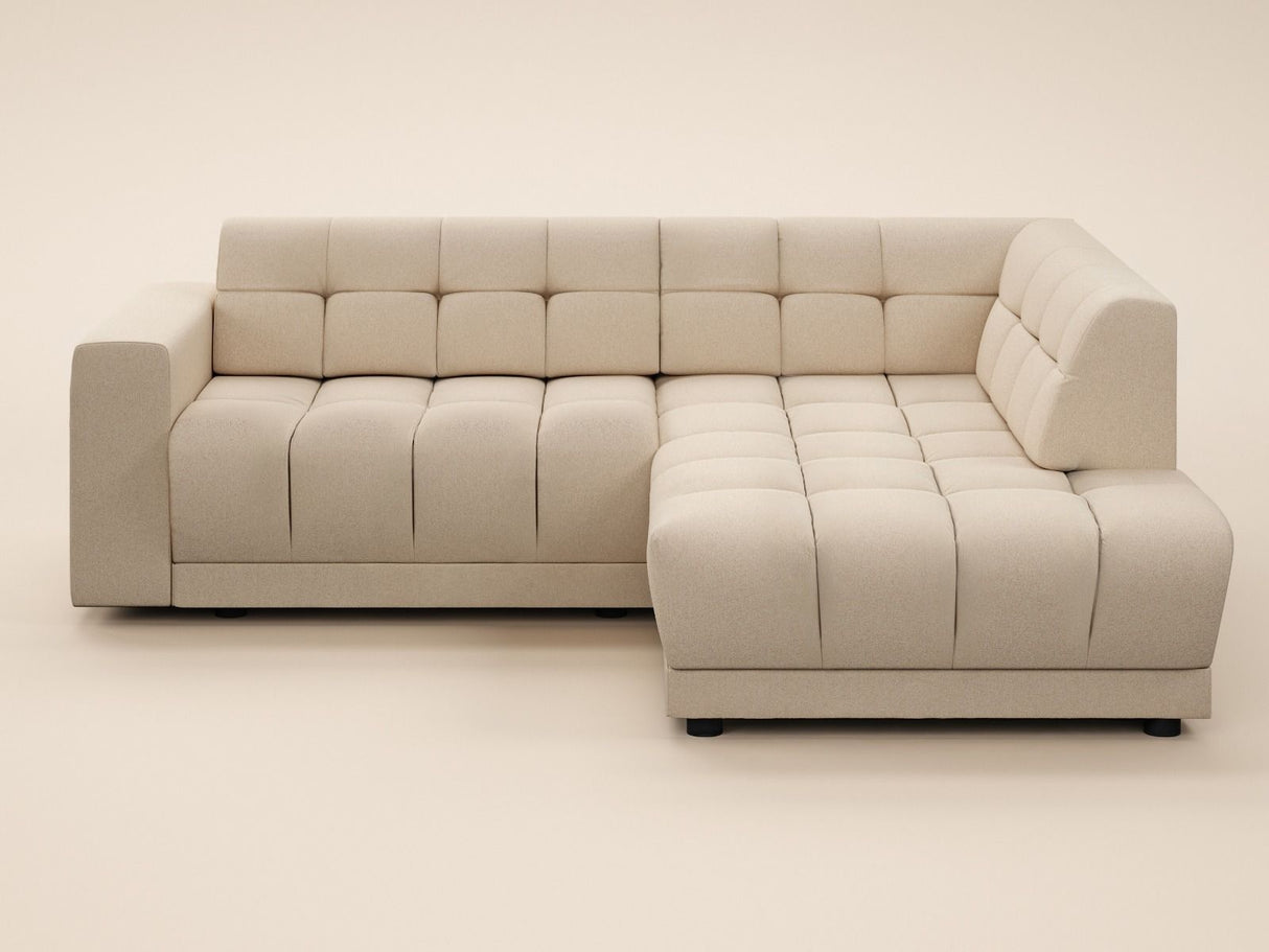 SOLACE+CO Asta 3-Seater Right Corner Sofa Cream Fabric
