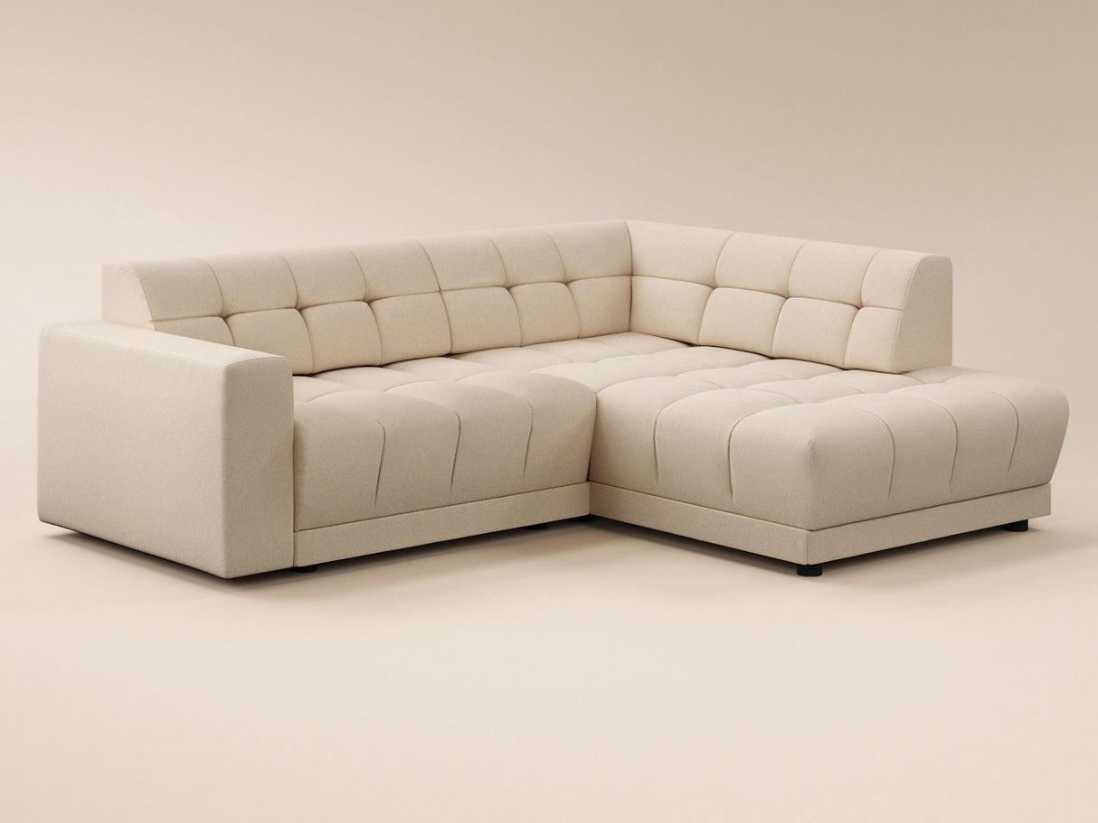 SOLACE+CO Asta 3-Seater Right Corner Sofa Cream Fabric