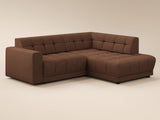 SOLACE+CO Asta 3-Seater Right Corner Sofa Brown Fabric