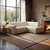SOLACE+CO Asta 3-Seater Right Corner Sofa Cream Fabric