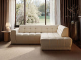 SOLACE+CO Asta 3-Seater Right Corner Sofa Cream Fabric