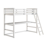 Flair Jules High Sleeper with Desk White