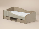 Flair Aubrey Low Sleeper Bed Beige Velvet &amp; Beige Cord