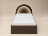 Flair Ava Single Velvet Ottoman Bed Brown