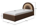 Flair Ava Single Velvet Ottoman Bed Brown