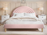 Flair Ava Double Boucle Bed Frame Pink