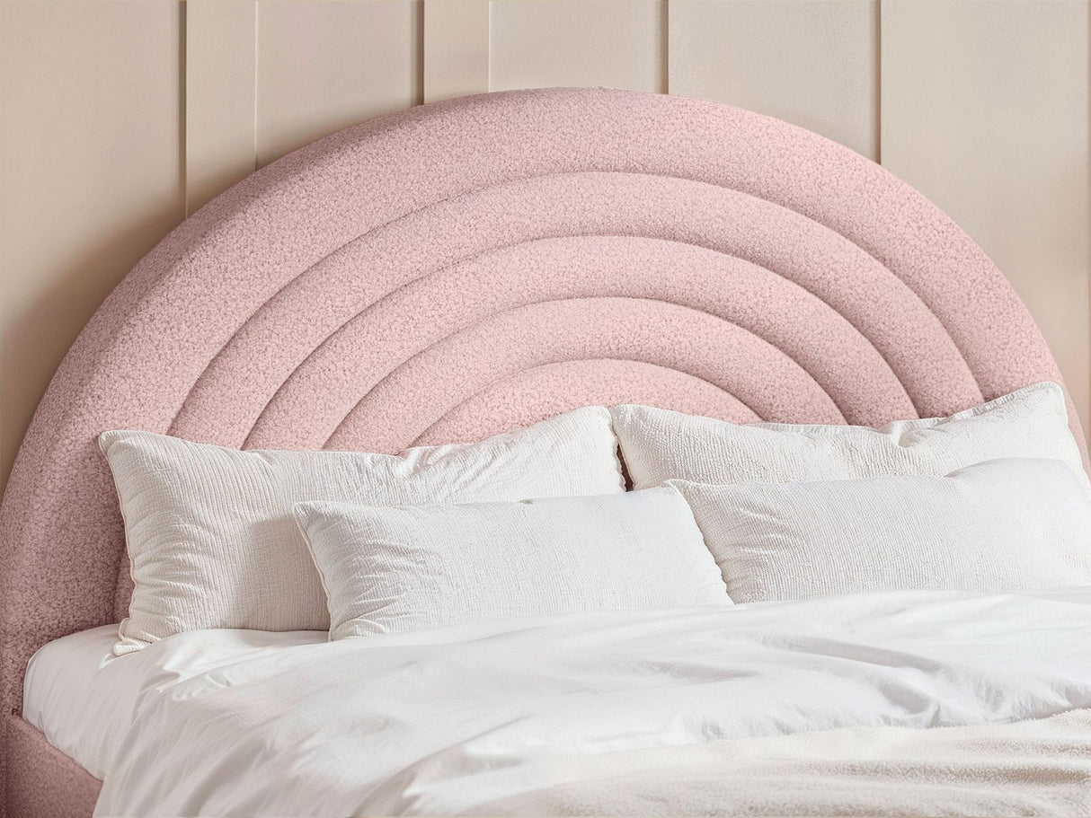 Flair Ava Double Boucle Bed Frame Pink
