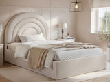 Flair Ava Small Double Ottoman Bed Cream Boucle