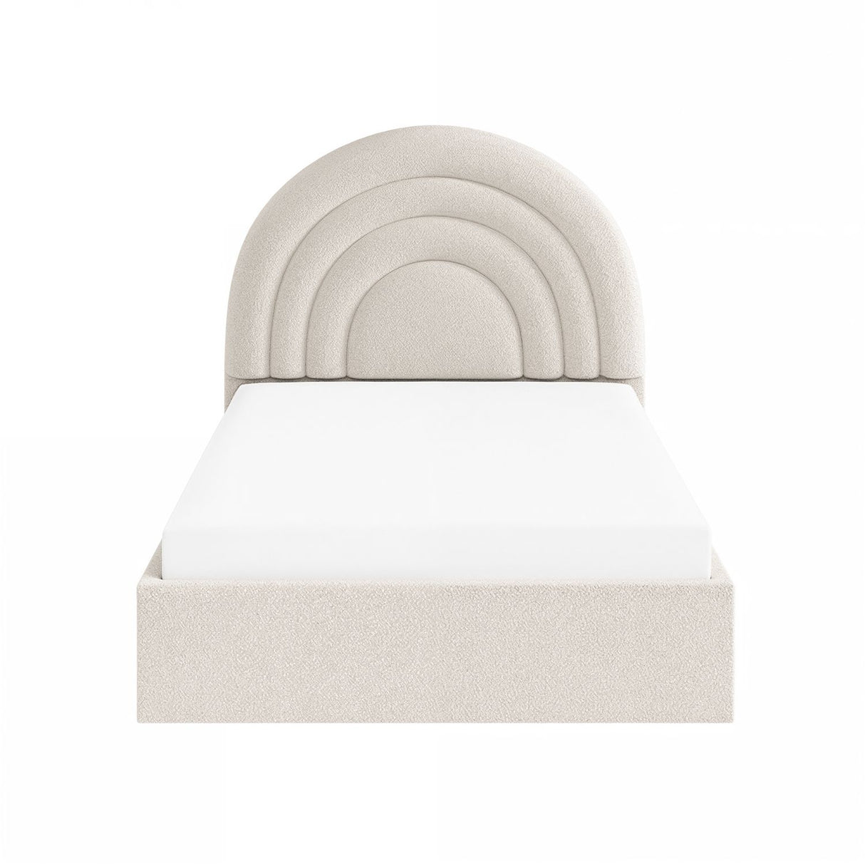Flair Ava Small Double Ottoman Bed Cream Boucle