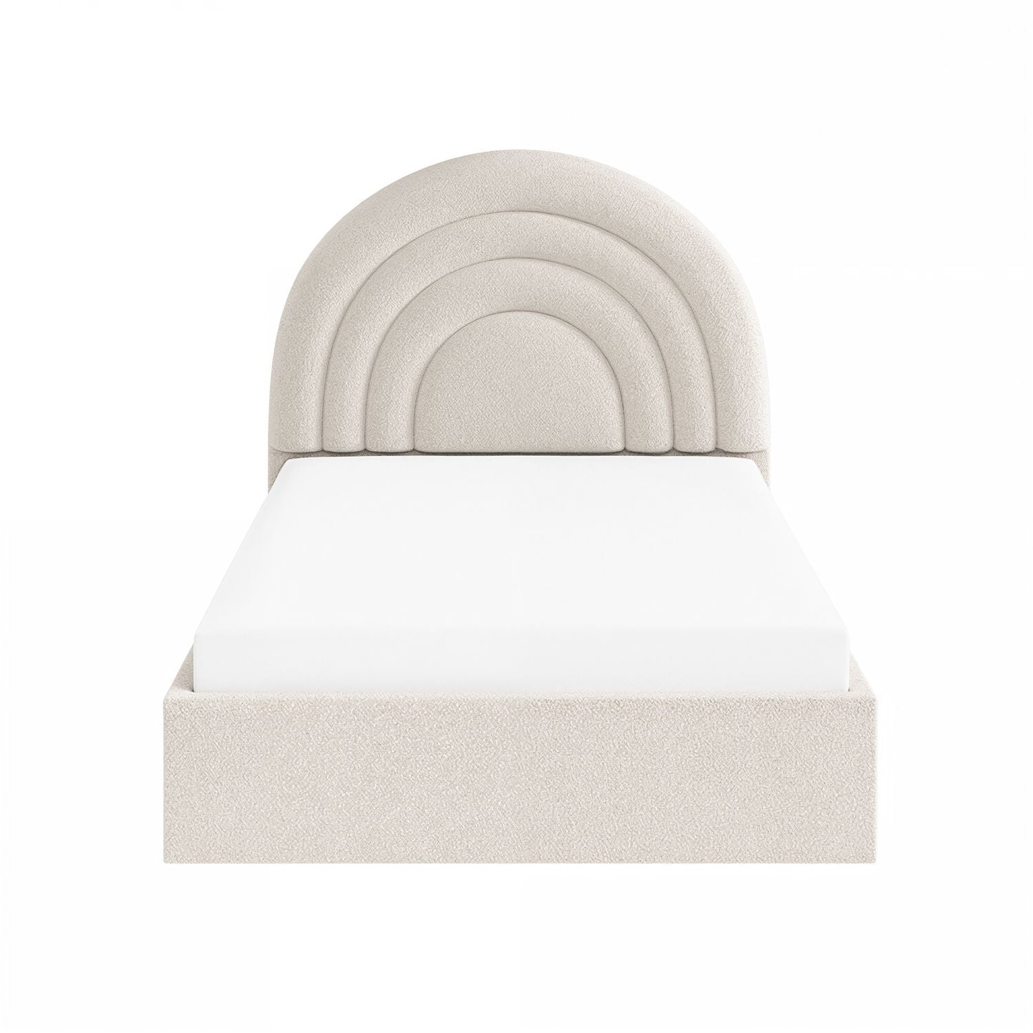 Flair Ava Small Double Ottoman Bed Cream Boucle