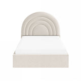 Flair Ava Small Double Ottoman Bed Cream Boucle