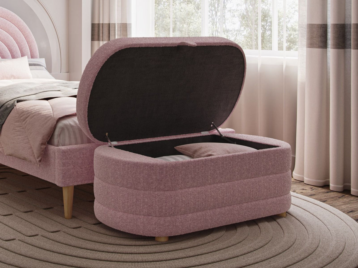 Flair Ava Double Boucle Bed Frame Pink