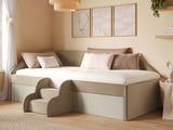 Flair Aviana Low Sleeper Bed Beige Velvet & Beige Cord