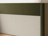 Flair Aviana Low Sleeper Bed Olive Green Velvet & Beige Cord