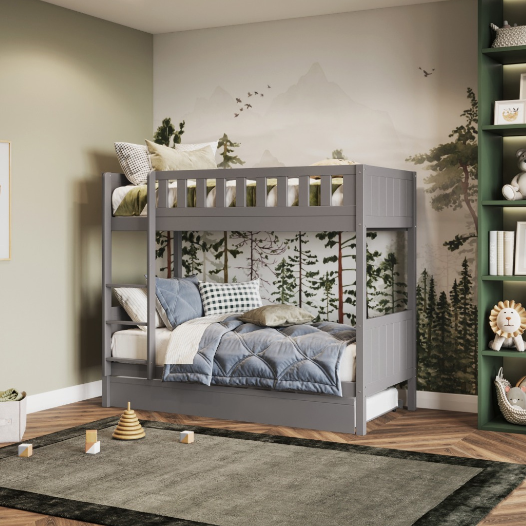 Flair Bea Shorty Wooden Bunk Bed Grey