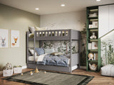 Flair Bea Wooden Bunk Bed with Trundle Grey
