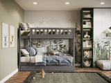 Flair Bea Wooden Bunk Bed with Trundle Grey