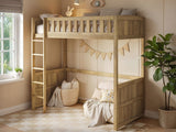 Flair Bea Wooden High Sleeper-Oak