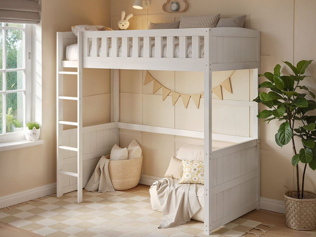 Flair Bea Wooden High Sleeper-White
