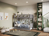 Flair Bea Shorty Wooden Bunk Bed with Trundle-Grey