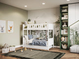 Flair Bea Shorty Wooden Bunk Bed with Trundle-White