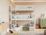 Flair Bea Triple High Wooden Bunk Bed White