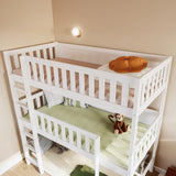 Flair Bea Triple High Wooden Bunk Bed White