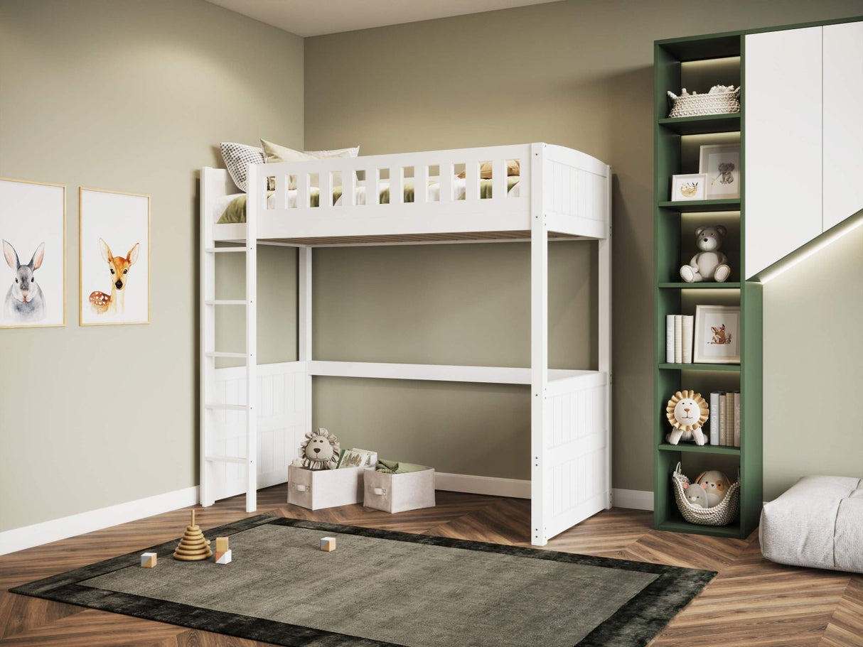 Flair Bea Wooden High Sleeper-White