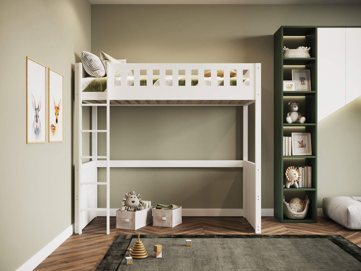 Flair Bea Wooden High Sleeper-White