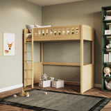 Flair Bea Wooden High Sleeper-Oak