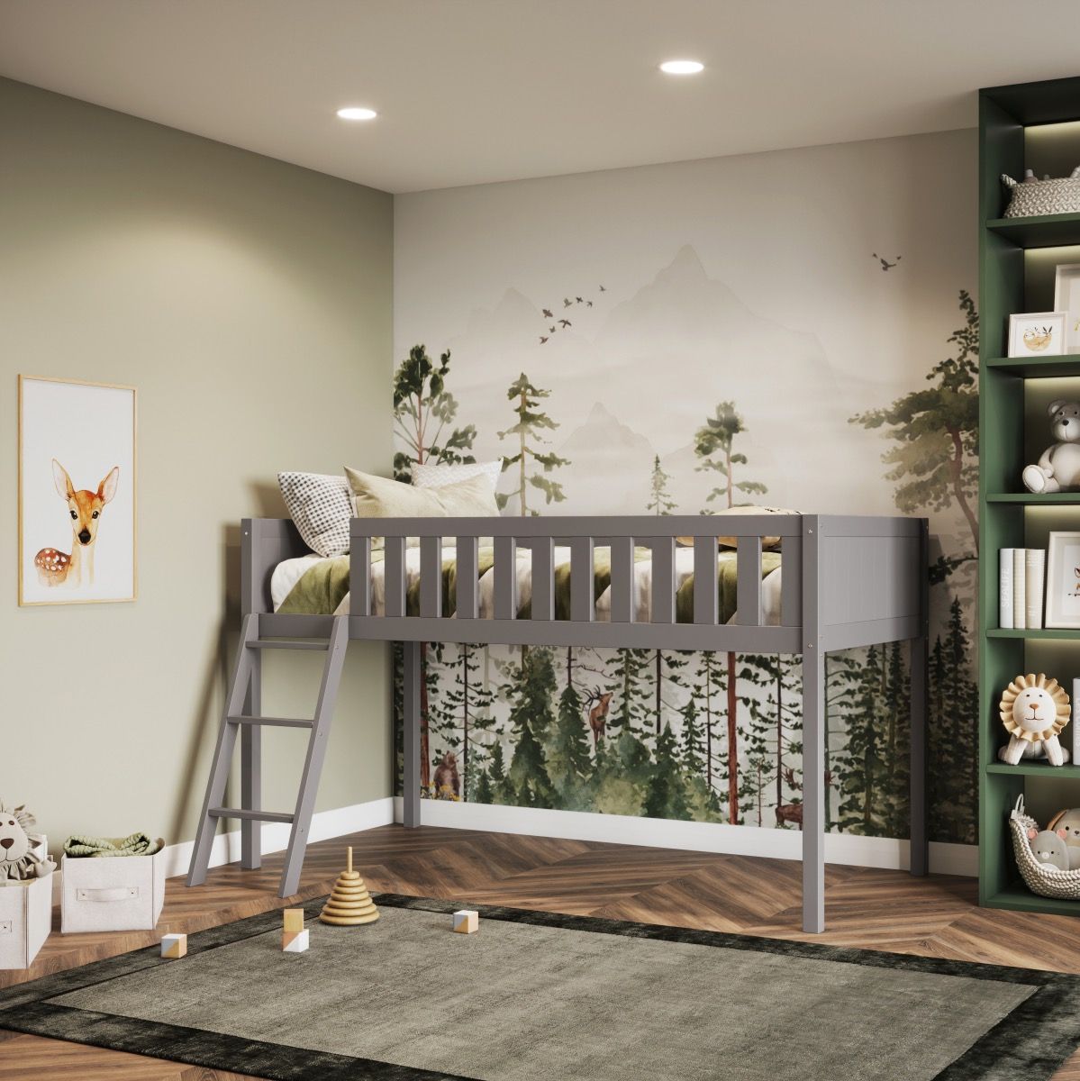 Flair Bea Mid Sleeper Cabin Bed Grey