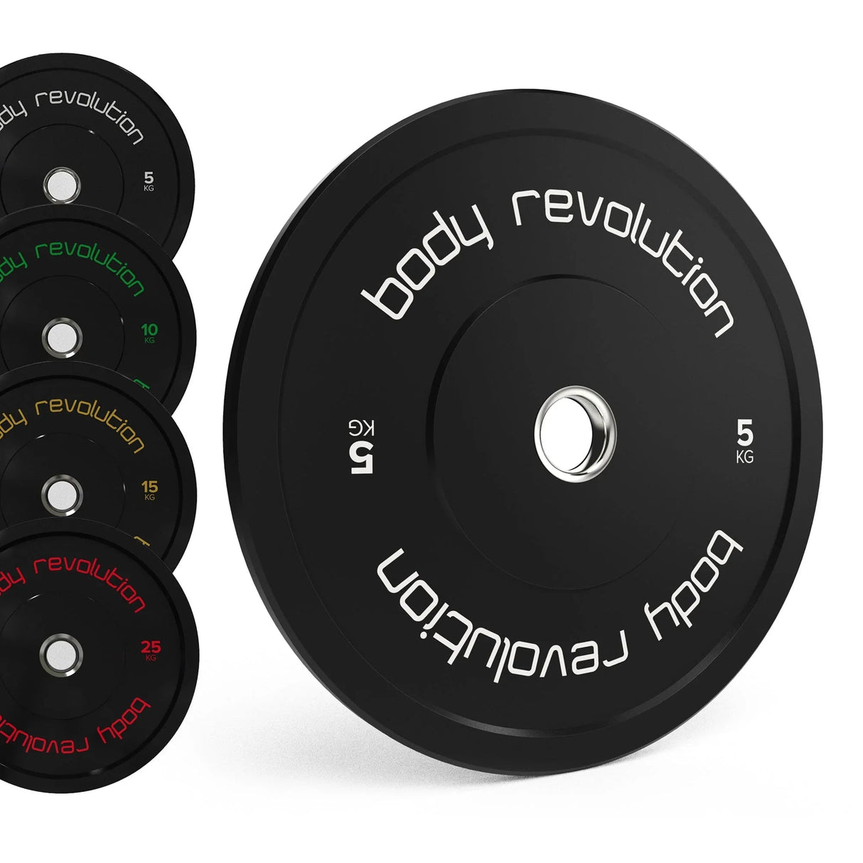 Body Revolution Olympic Black Bumper Plate 60kg Bundle