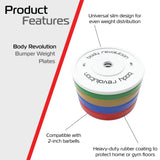 Body Revolution 80kg Bundle Olympic Coloured Bumper Plates