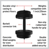 Body Revolution Vinyl Adjustable Dumbbell Set    (10kg - 50kg)