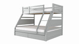 Flair Ollie Triple Bunk Bed with Drawers Grey