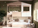 Flair Dreamland House Bunk Bed Oak & White