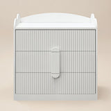 Flair Calista Ribbed Chest of 3 Drawers White