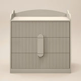 Flair Calista Ribbed Chest of 3 Drawers Taupe