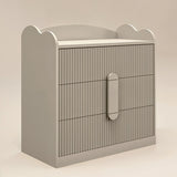 Flair Calista Ribbed Chest of 3 Drawers Taupe