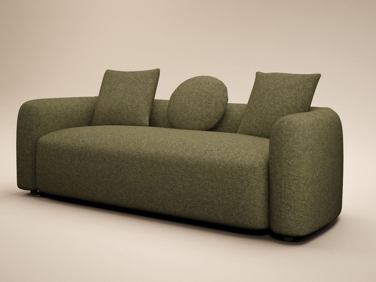 SOLACE+CO Cami 3 Seater Sofa Green Chenille