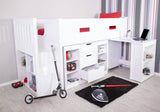 Flair Charlie Staircase Mid Sleeper Storage Set White