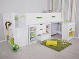 Flair Charlie Staircase Mid Sleeper Storage Set White