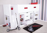 Flair Charlie Staircase Mid Sleeper Storage Set White