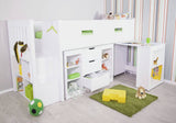 Flair Charlie Staircase Mid Sleeper Storage Set White