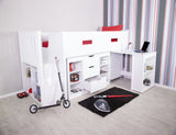 Flair Charlie Staircase Mid Sleeper Storage Set White