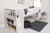 Flair Charlie Staircase Mid Sleeper Bed White