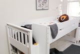 Flair Charlie Staircase Mid Sleeper Bed White