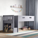 Flair Charlie Staircase Mid Sleeper Bed Grey