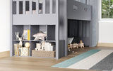 Flair Charlie Staircase Mid Sleeper Bed Grey