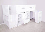 Flair Charlie Staircase Mid Sleeper Bed White